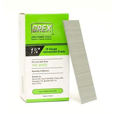 Imagem de GREX GBN18-45 Medidor 18 1-3/4 polegadas de comprimento Galvanizado Brad Nails (5.000 por caixa)