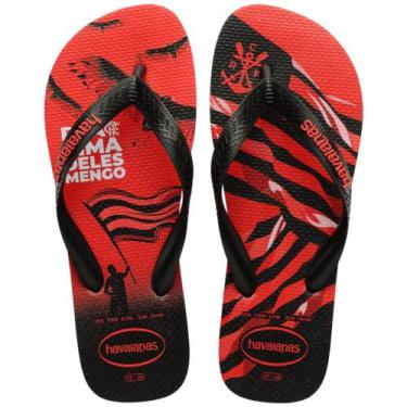 Imagem de Chinelo Infantil Havaianas Top Times Flamengo - Preto E Vermelho