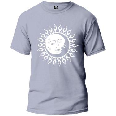 Imagem de Camiseta Lua E Sol Adulto Camisa Manga Curta Premium 100% Algodão Fres