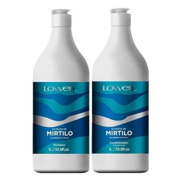 Imagem de Kit Extrato De Mirtilo Shampoo + Condicionador 1 Litro - Lowell