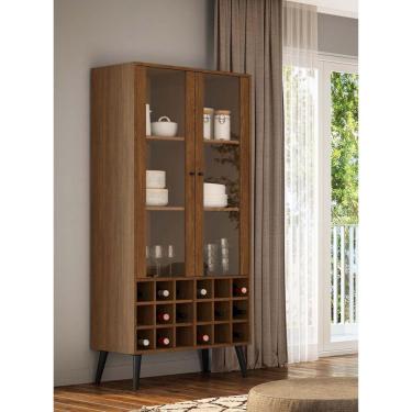 Imagem de Cristaleira 2 Portas com Adega Yescasa Álamo