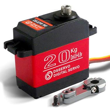 Imagem de LJWRC Servo digital de engrenagem de metal DS3218PRO 20KG servo à prova d'água para carros RC 1/8 1/10 1/12 (180 graus)
