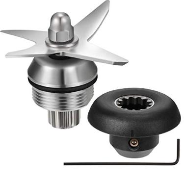 Imagem de Frienda Conjunto de 3 peças de lâmina de liquidificador, 6 peças de montagem de lâmina de gelo seco molhado com chave de soquete, kit de soquete, peças de reposição para liquidificador Vita-Mix