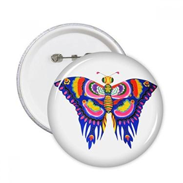 Imagem de Broche redondo tradicional chinês com padrão de borboleta, pinos redondos, emblema, acessório, decoração, 5 peças