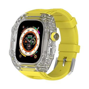 Imagem de MAALYA Urban Sport MOD Kit para Apple Watch Ultra 49mm Série 8 7 6 5 4 SE Pulseira Leve Resistente Capa Protetora 44mm 45mm 49MM (Cor: F, Tamanho: Ultra 49mm)