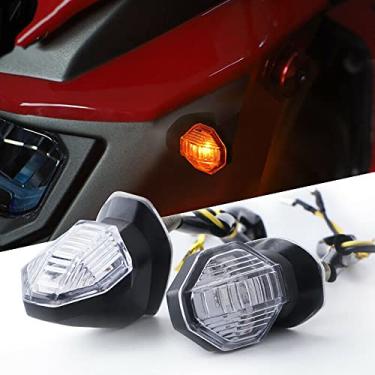 Imagem de 2pcs motocicleta LED universal Luzes de giro de giro DRL Tasills Flashers Amber Blinker Indicador Lâmpada Acessórios para Motor