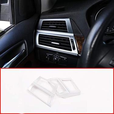 Imagem de JIERS Para BMW X5 X6 E70 E71 2008-2013, acessórios de acabamento de moldura de ventilação frontal para carro cromado ABS