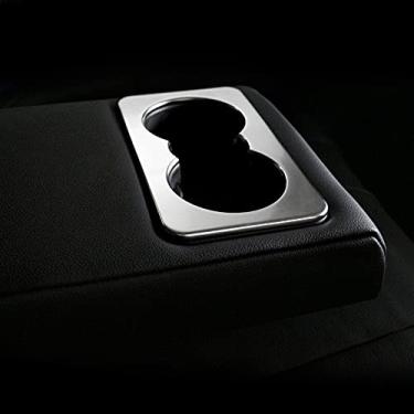 Imagem de Para Jaguar XF XE 2016-2018, ABS fosco carro traseiro copo de água moldura interior acabamento adesivo acessórios de carro estilo