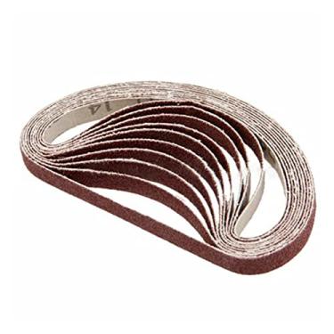 Imagem de 10 pcs alumínio óxido cintos de lixamento de polimento maquinaria de madeira compensadora superfícies abrasivas polisher ferramentas YYDFPIIA