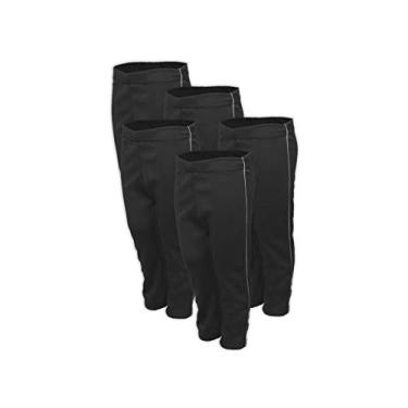 Imagem de Kit 5 Calça Helanca Infantil Preta Tamanho 02