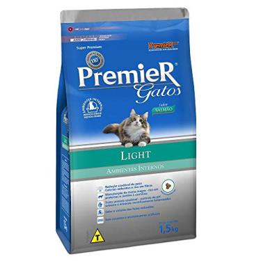 Imagem de Premier Pet Ração Premier Ambientes Internos Light Para Gatos Adultos Sabor Salmão - 1 5Kg