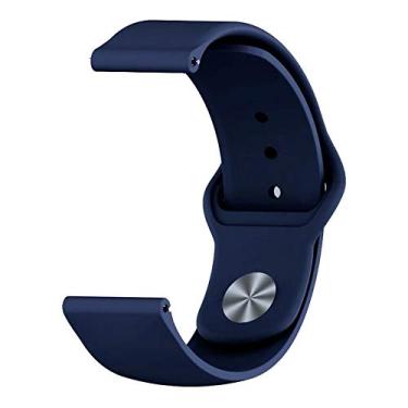 Imagem de Pulseira 20mm Compatível com Amazfit Bip/Bip Lite/Gts/Active Azul Escuro