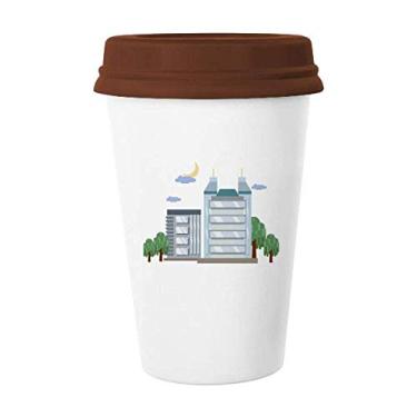 Imagem de Caneca de cerâmica com desenho de animação, caneca de café de vidro bebendo cerâmica