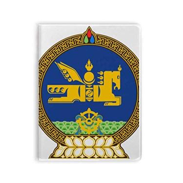 Imagem de Caderno Nacional Mongólia com emblema do país, capa de chiclete, diário de capa macia