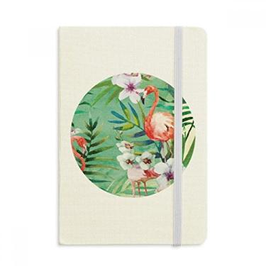 Imagem de Caderno de plantas tropicais, flamingo, animal, capa dura de tecido, diário clássico