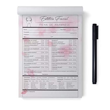 Imagem de Ficha De Anamnese Limpeza De Pele (Bloco c/ 100 Folhas)