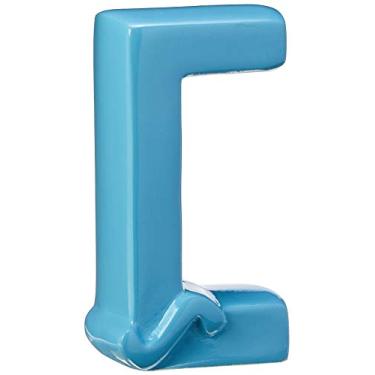 Imagem de Letra Ç Cidilha Decorativa Ceramicas Pegorin Azul Bebe