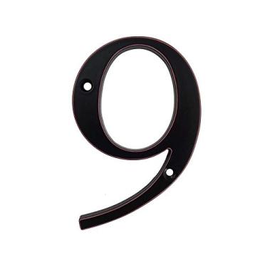 Imagem de Placa de casa flutuante 3D de 10,16 cm, placa de porta de número preto, números de caixa de correio para endereço ao ar livre, placa de apartamento moderna 0-9, liga de metal, antiferrugem