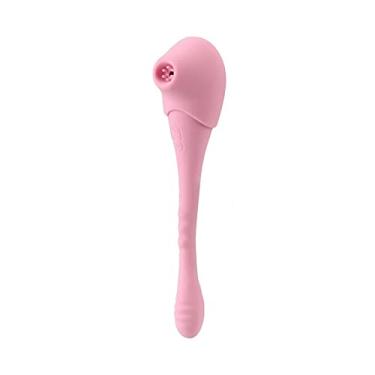 Imagem de Vibrador Duplo Sugando Mamilo Clitóris Oral Estimulador Brinquedos Sexuais Femininos À Prova D'água Zatla Shop (Rosa)