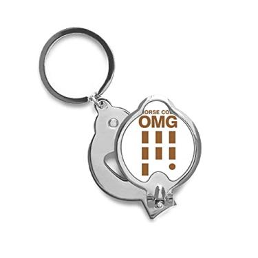 Imagem de Cortador de unhas Morse Code Skyline Expression Tesoura de aço inoxidável