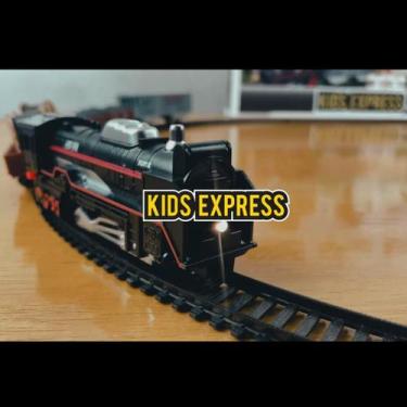 Trem eletrico infantil ferrorama locomotiva com som e luz trenzinho com  trilhos completo em Promoção na Americanas