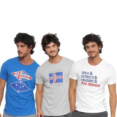 Imagem de Kit 3 Camisetas Umbro Cruzeiro Nations Masculina