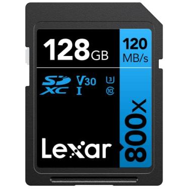 Imagem de Lexar Cartão de Memória H-P 800x SDHC/SDXC BLUE 128GB C10, U3, V30 (120MB/s Leitura, 45MB/s Escrita)