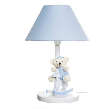 Imagem de Abajur Madeira Urso No Cavalinho Quarto Bebê Infantil Menino