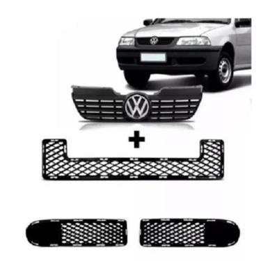 Imagem de Grade Radiador + Milha S/Furo Gol Parati Saveiro G3 Fase 1