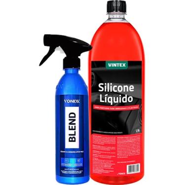 Imagem de Silicone Líquido Plástico Painel Automotivo Vintex 1,5l Blend Spray 500 ml Vonixx