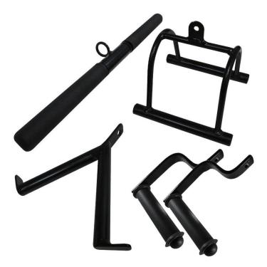 Imagem de Puxador Reto Triceps Estribo Musculação Kit Academia-Unissex