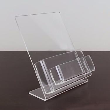 Imagem de Porta folder de mesa A6 com porta cartão mesa