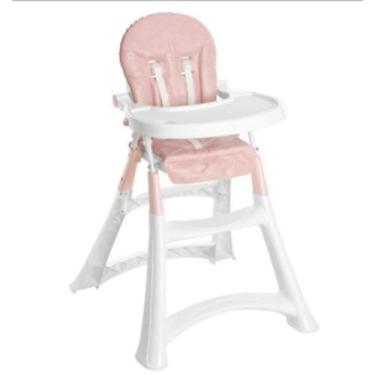 Imagem de Cadeira Alimentação Portátil Alta Bebê Premium Galzerano Rosa