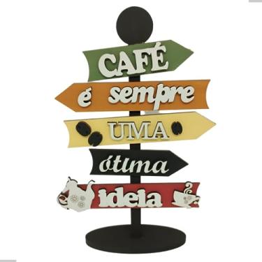 Imagem de Placa de Mesa do Café Cantinho Decoração Enfeite Decorativa Canto Good Vibes