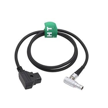 Imagem de HangTon Cabo de alimentação de 7 pinos de ângulo reto para motor Tilta Nucleus M D-tap de 45,7 cm para bateria Flycam Zest Pro V-Mount