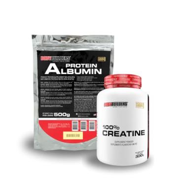 Imagem de Kit Albumin Protein 500g + 100% Creatina 500g - Bodybuilders (Baunilha)