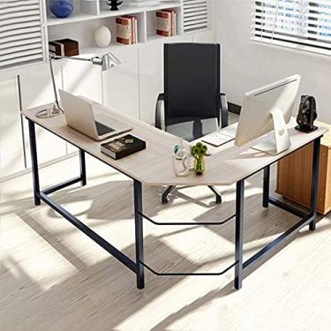Imagem de 50" L-Shaped Desk Computer Corner Desk, Home Gaming Desk, Office Writing Workstation, Space-Saving, Easy to Assemble Shipping from US//174