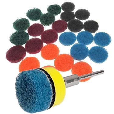 Imagem de Kit 25 Esponjas De Lixa 25Mm E Suporte Para Micro Retíficas