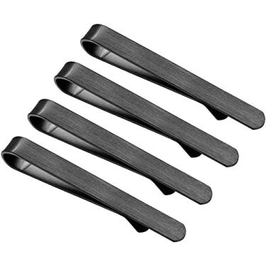 Imagem de Clipes de gravata de 5,5 cm para homens em caixa de presente, conjunto de clipes de gravata para homens, gravata regular ou gravata tradicional, presente de aniversário de aniversário, Natal, Dia dos Namorados, 2.2 Inch, Metal, Sem pedras preciosas