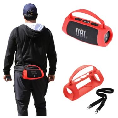 Imagem de Caixa para JBL Charge 5 WiFi/JBL Charge 5 capa protetora Caixa de alto-falante portátil sem fio Alça de ombro ajustável anti-queda Festa de caminhada na praia de montanhismo portátil