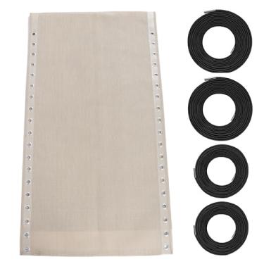 Imagem de Ostlttyn Tecido de substituição para cadeira gravidade zero com kit de 4 cordas elásticas, pano de reparo de 43 cm de largura para pátio ao ar livre, cadeiras antigravidade, cadeira de gramado e