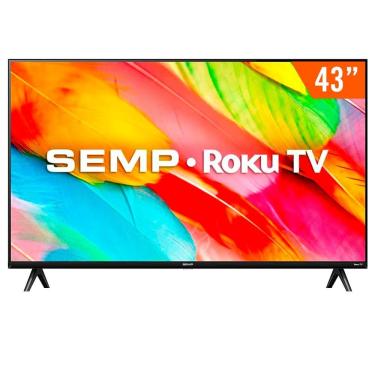 Imagem de Smart TV LED 43&quot; Full HD Semp Roku R6610 3 HDMI 1 USB Wi-Fi Compatível com Google Assistant e Alexa