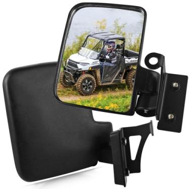 Imagem de Espelhos de visão lateral Ranger, UNIGT retrovisor lateral compatível com Polaris Ranger 1000XP 2018-2021 sem porta/porta de rede/porta macia/meia porta, não adequado para uso com portas de fábrica