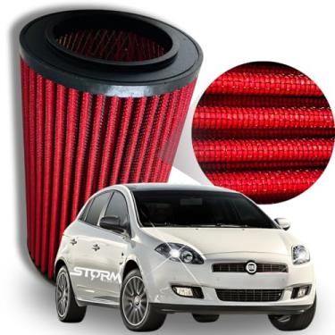 Imagem de Filtro de Ar Esportivo Compativel com Fiat Bravo 1.4 T Jet Turbo Ano 2011 a 2016 Lavável Reutilizável Manual