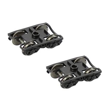 Imagem de HP0687 2 peças 1/87 modelo trem escala HO aro alto psyllium RCOO Bogie 91,44 cm rodas de metal kit de construção