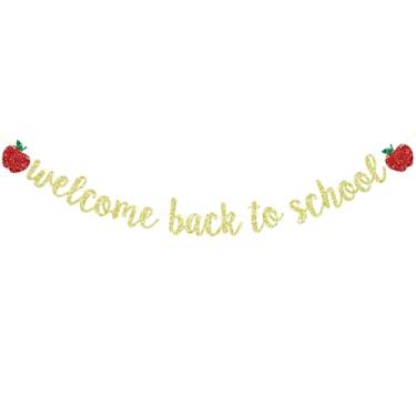 Imagem de Jenrtvis Faixa de boas-vindas de volta às aulas, suprimentos de decoração de festa do primeiro dia escolar, faixa de festa escolar, faixa pronta para aprender, decoração de volta às aulas para sala de