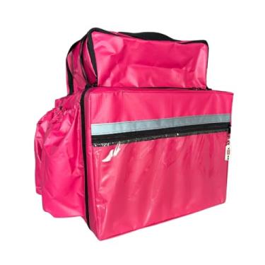 Imagem de Mochila Bag Completa para Motoboy Delivery Impermeável com ISOPOR 45L - Rosa