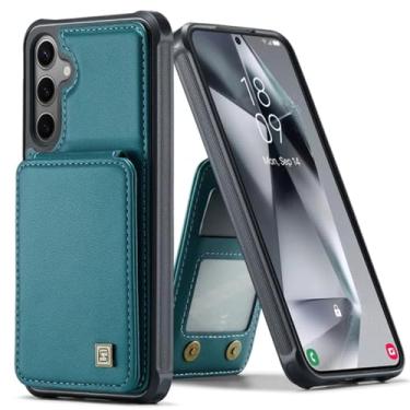 Imagem de Capa de couro tipo carteira para cartões magnéticos para Samsung Galaxy S24 Ultra S23 FE S22 Plus A55 A35 A15 A54 A14 A24 A34 5G Capa de suporte, azul, para Sumsung A13 5G