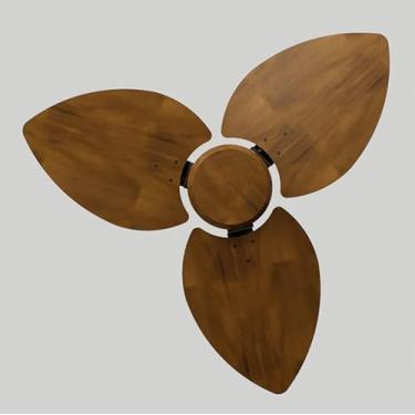 Imagem de Ventilador de Teto Com Controle Remoto Natuvent Dahlia No Light 3 Pás Madeira Imbuia (110, Volts)