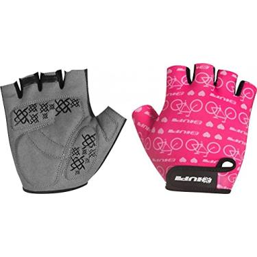 Imagem de Luva Ciclismo Hupi Eco Dedo Curto Love Bike Rosa, Cor: Rosa, Tamanho: G